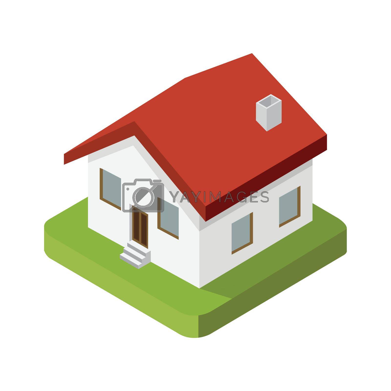 Royalty free image of House isometric flat icon 3d vector  by focus_bell