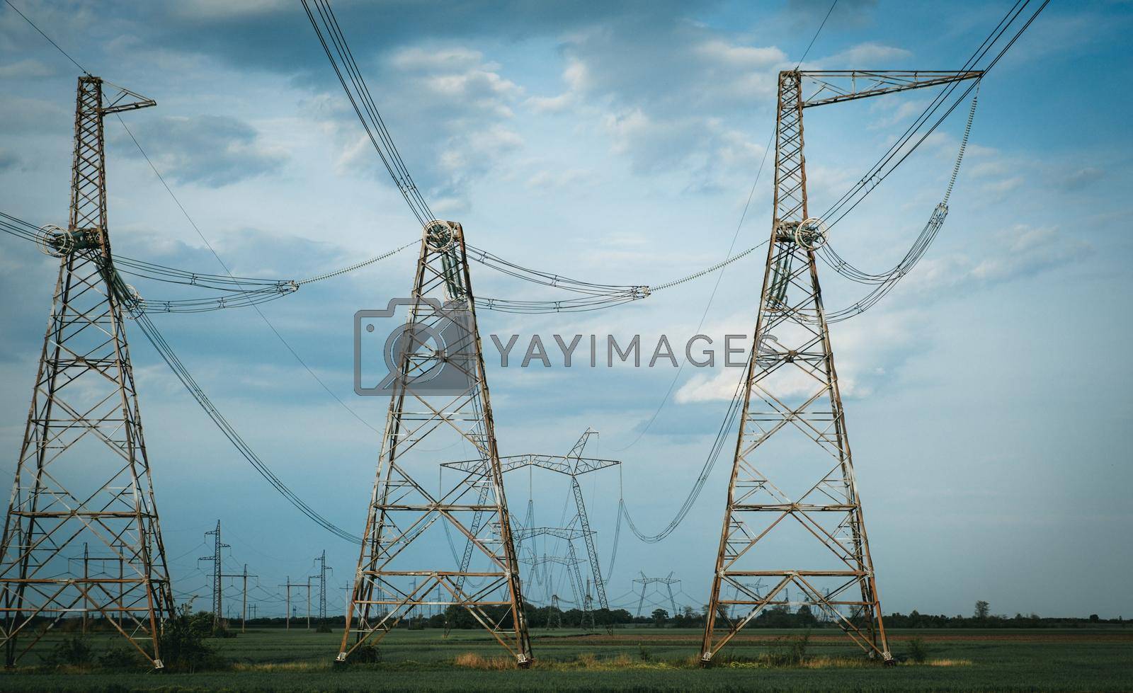 Royalty free image of high voltage power line. high voltage lines. electricity transmission. by igor010