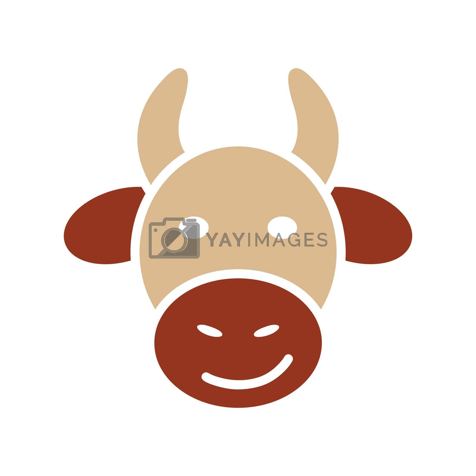 Royalty free image of Cow glyph icon. Farm animal vector illustration by nosik