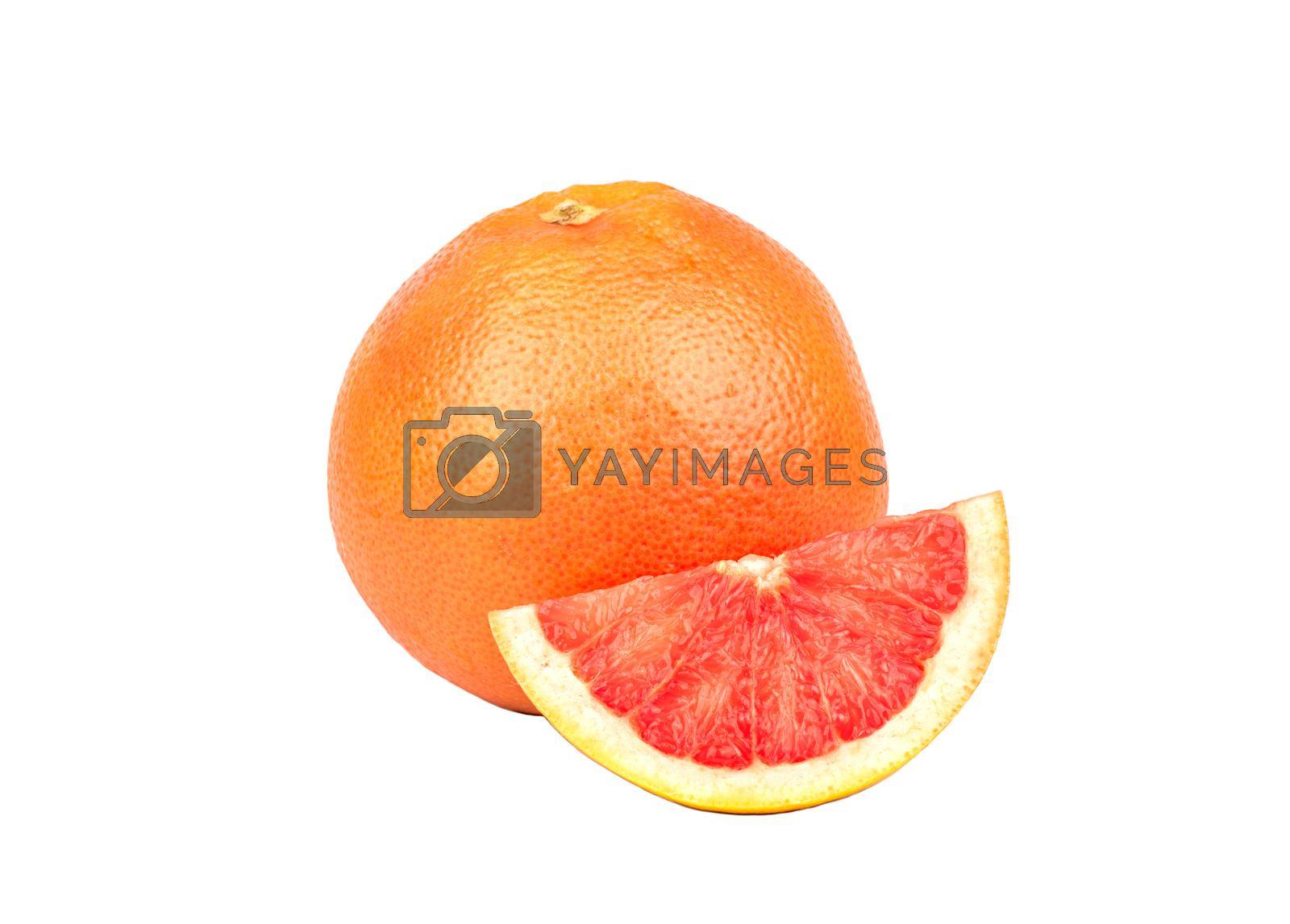 Royalty free image of Grapefruit with slice by andregric