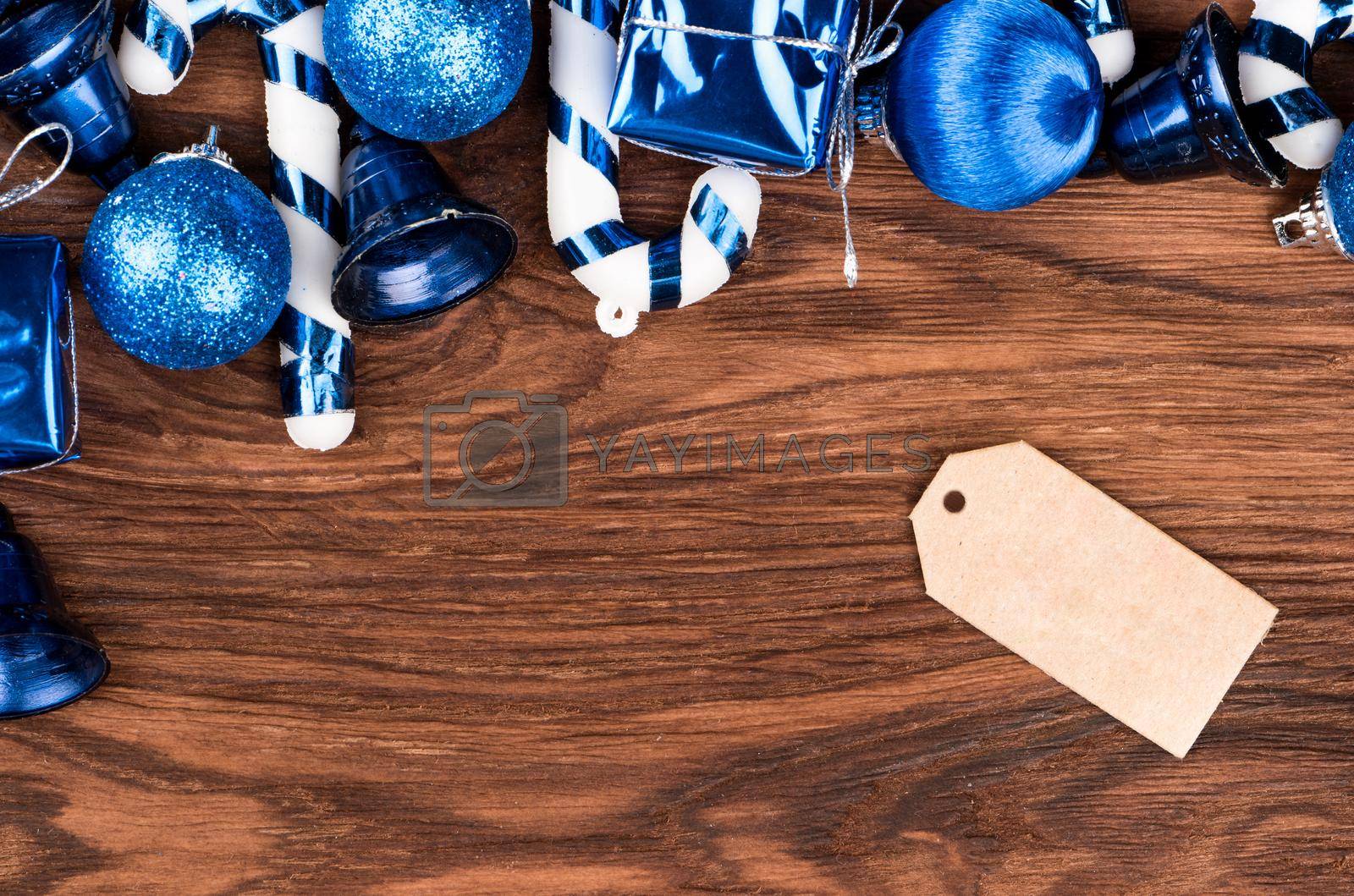 Royalty free image of Christmas toys and label  by andregric