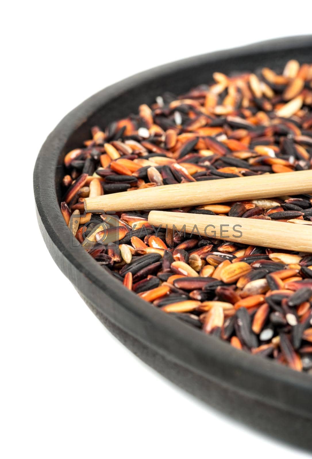 Royalty free image of Wild rice in pan by andregric