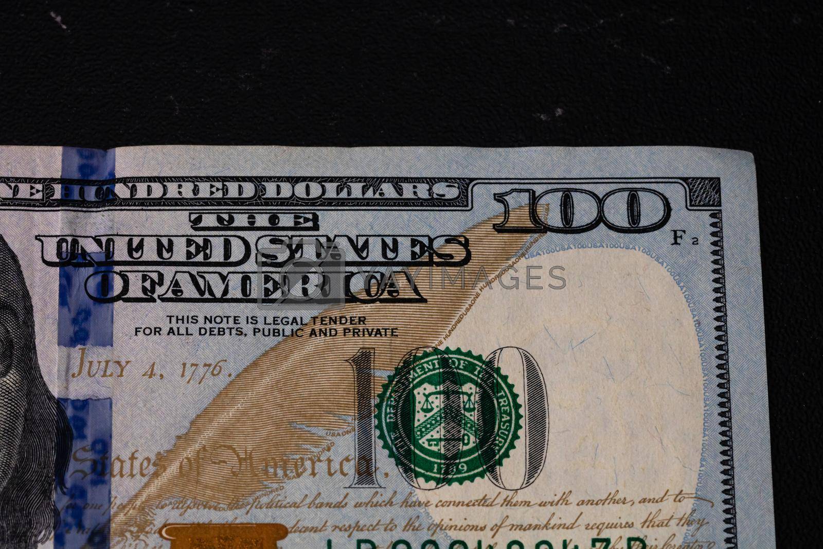Royalty free image of US dollar currency. USD inflation, US money by vladispas