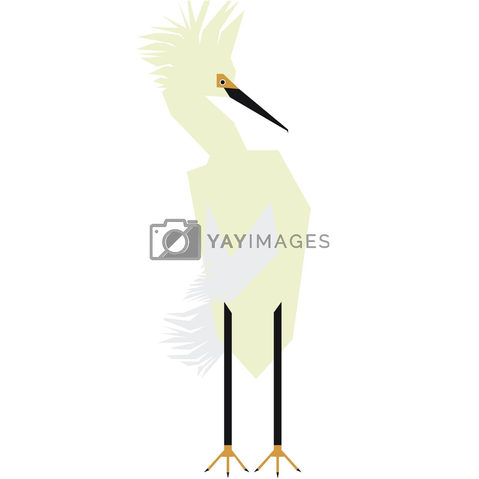 Royalty free image of Colorful minimalistic illustration of a species of bird. by diantimony