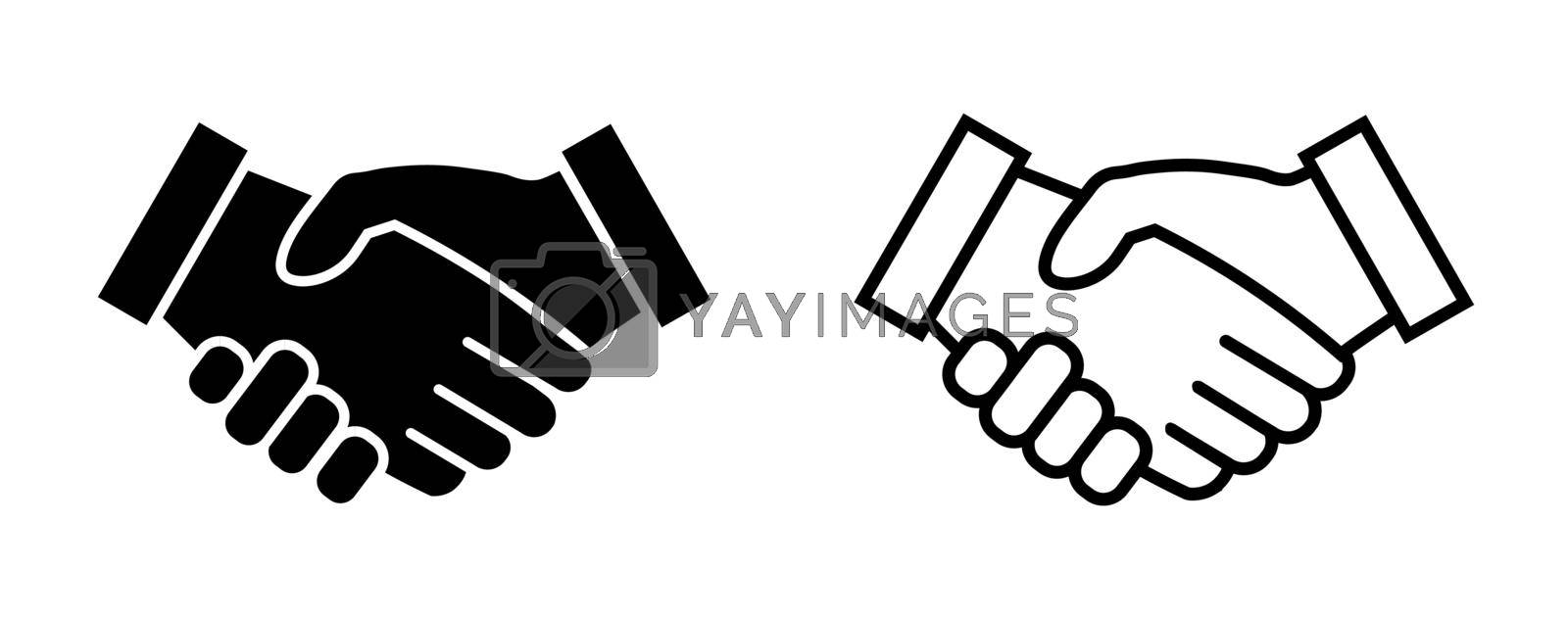 Royalty free image of Business handshake icon set. Contract agreement by veronawinner