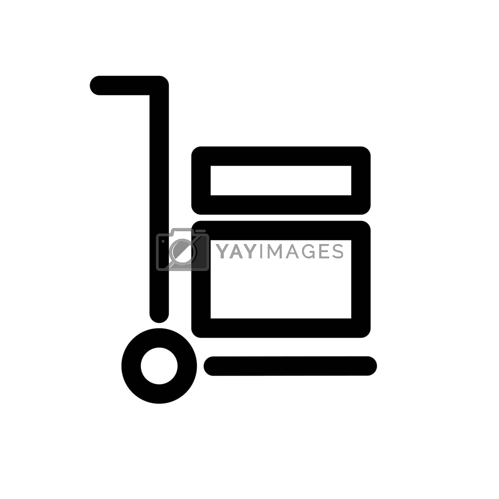 Royalty free image of Luggage trolley. Baggage trolley cart. Vector. by illust_monster