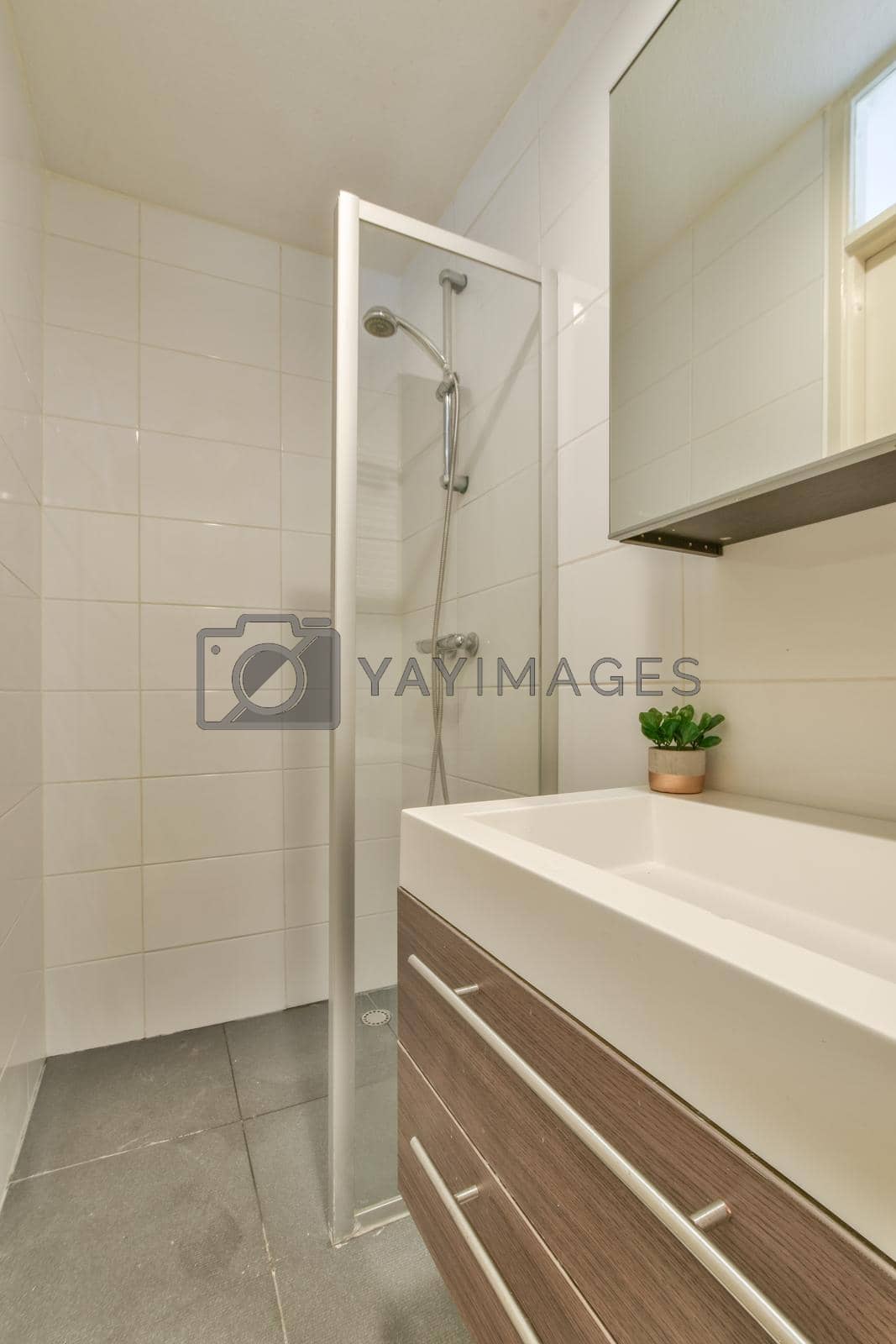 Royalty free image of Shower box in modern bathroom by casamedia