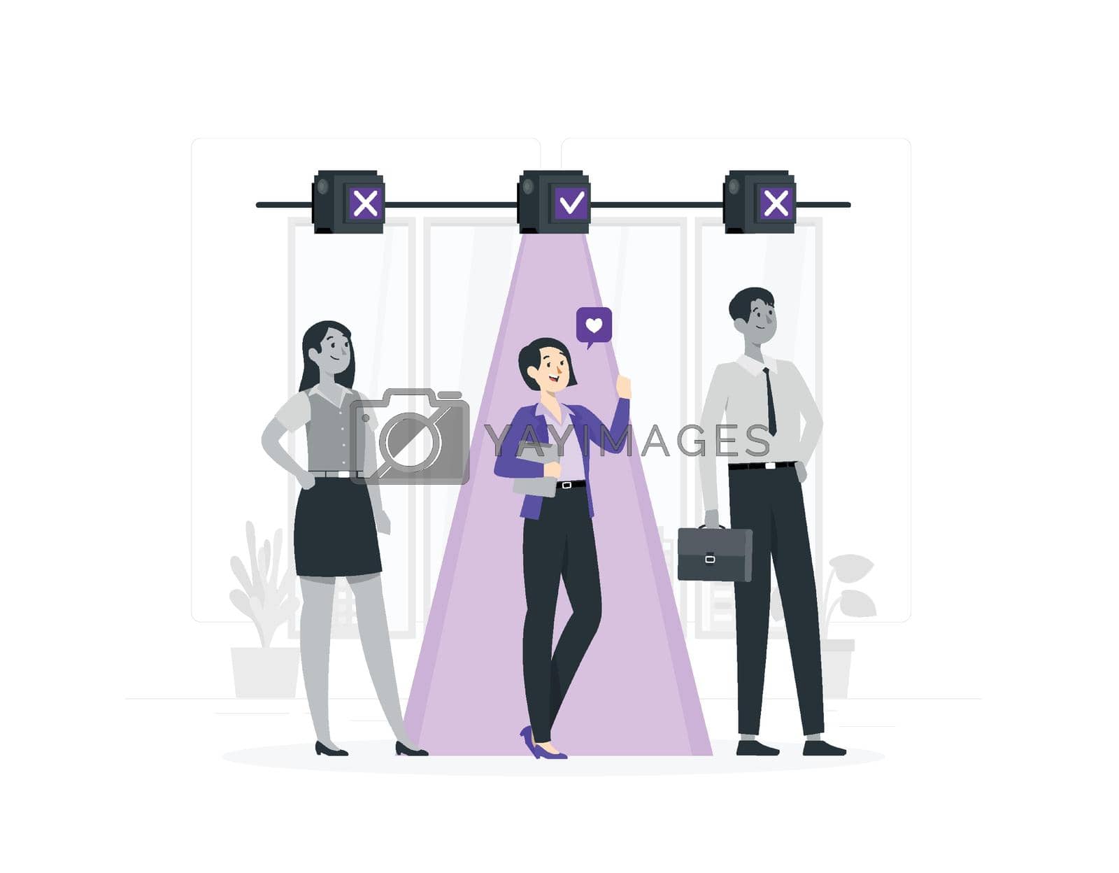 Royalty free image of Recruitment process vector flat style design by Vinhsino