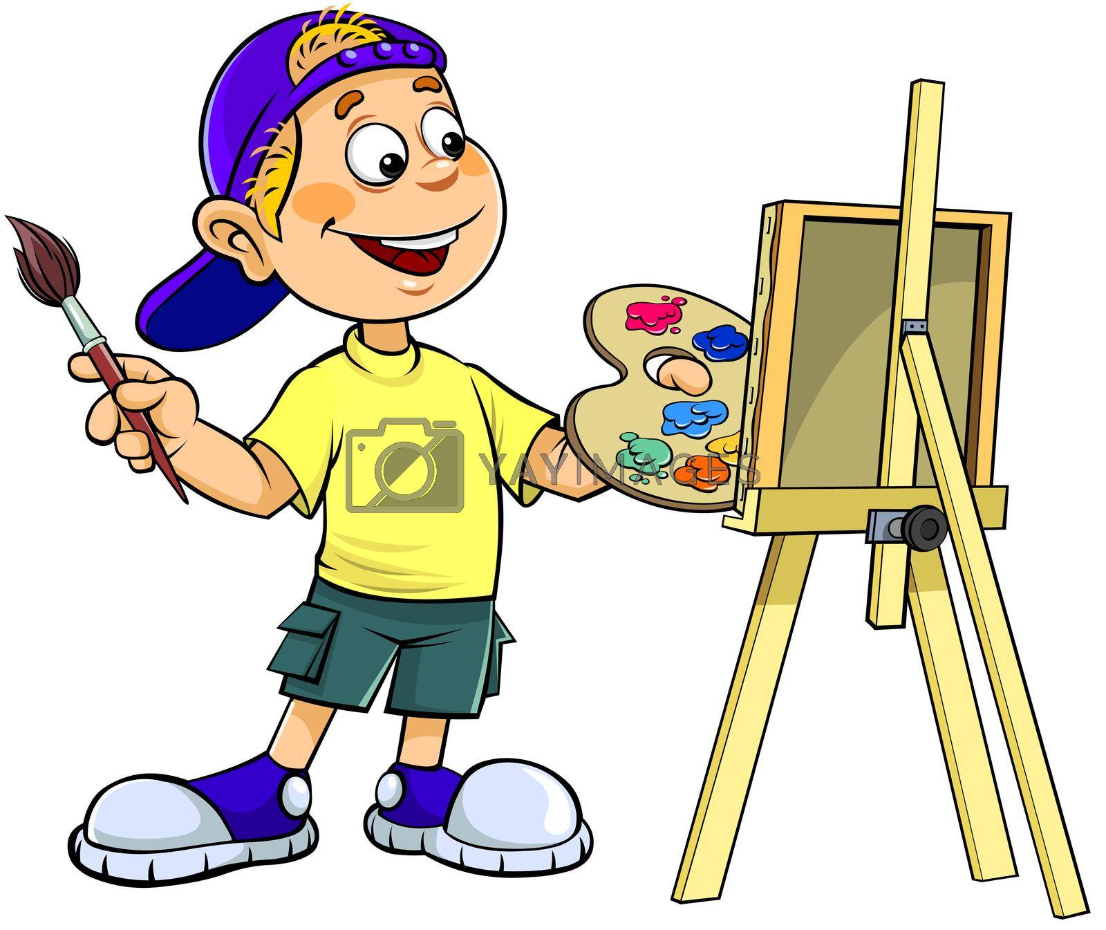 Royalty free image of Boy painter by shambulin