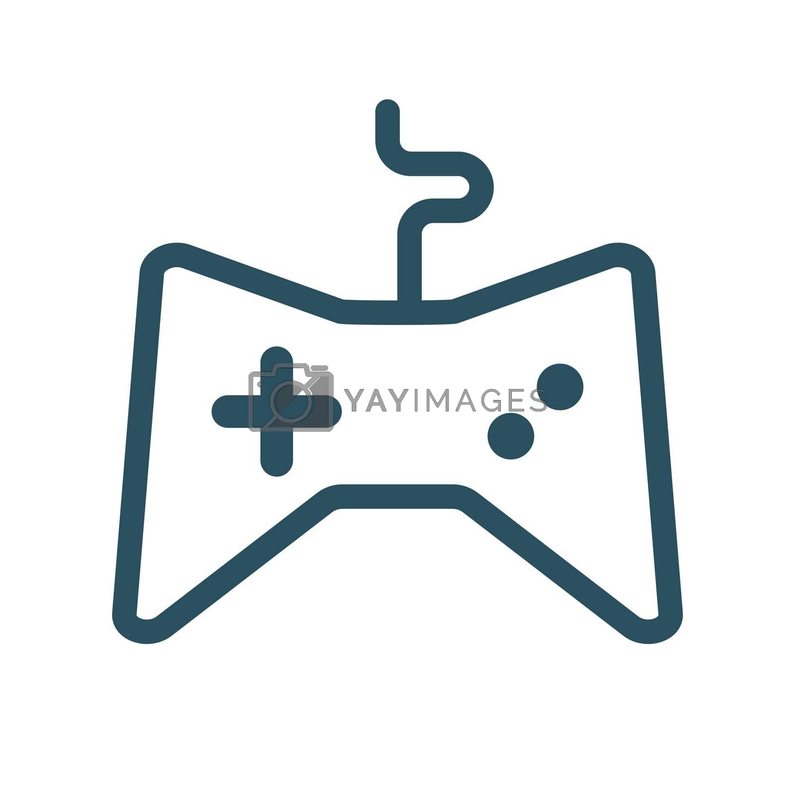 Royalty free image of Corded game controller. Game symbol. Vector. by illust_monster