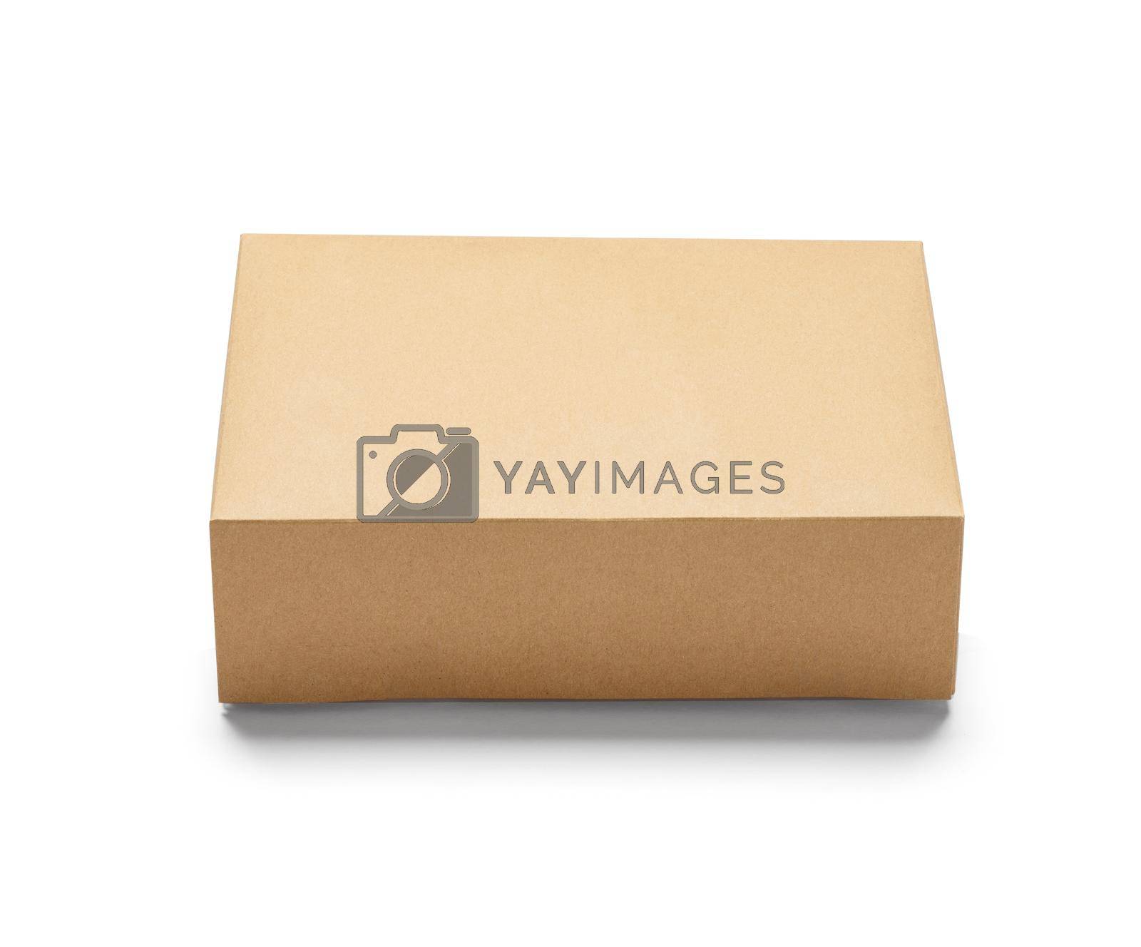 Royalty free image of box package delivery cardboard carton packaging pack gift container brown isolated present mail by Picsfive