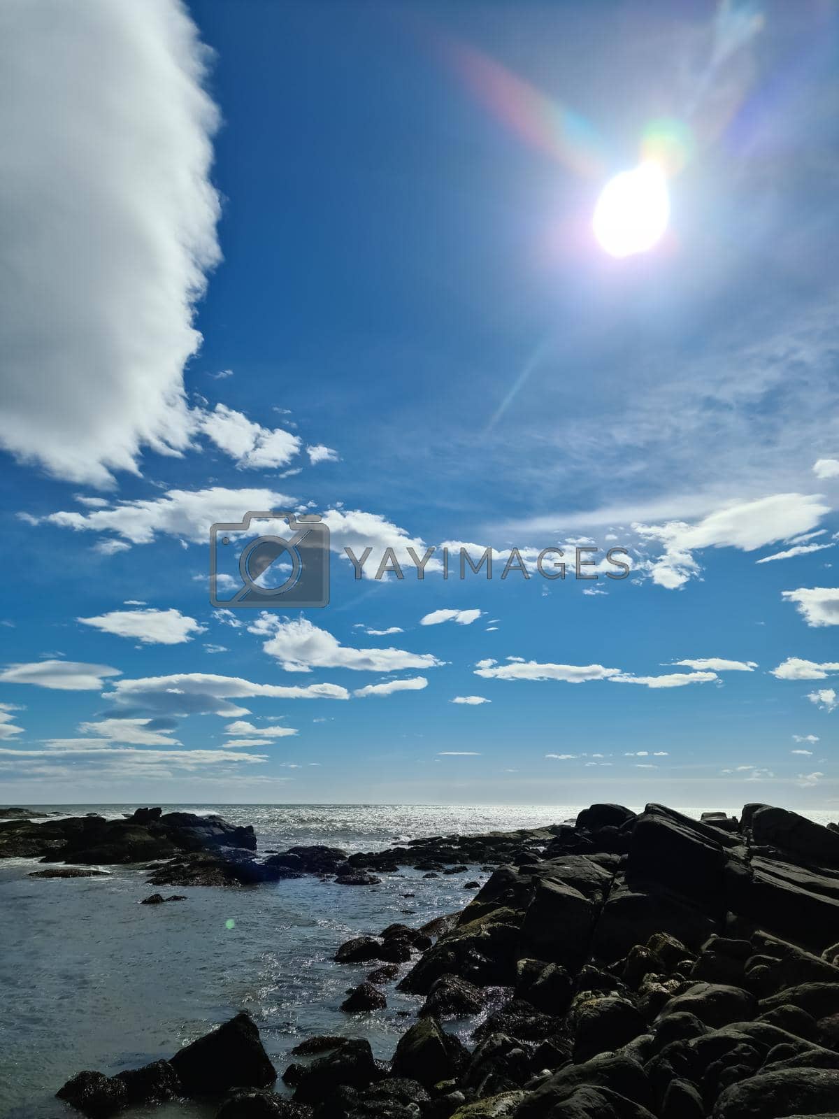 Royalty free image of A surf on a rocky beach with black sand in Iceland. by MP_foto71