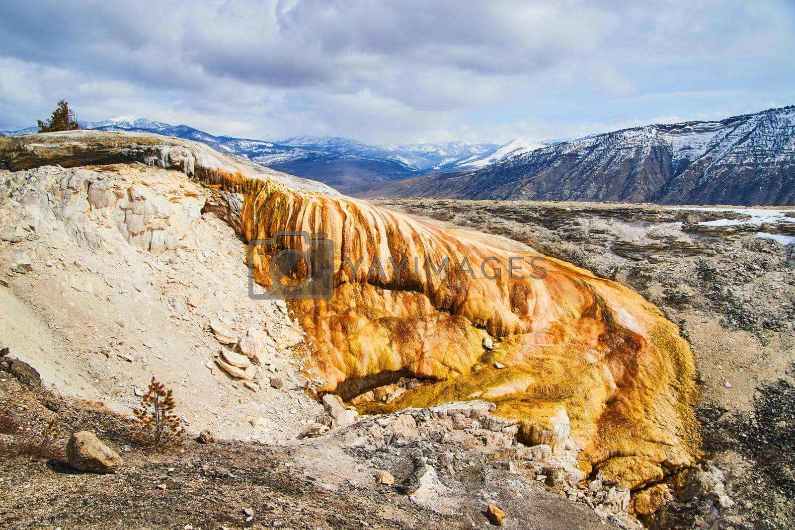 Royalty free image of Yellowstone mound of warm colors in mountains by njproductions