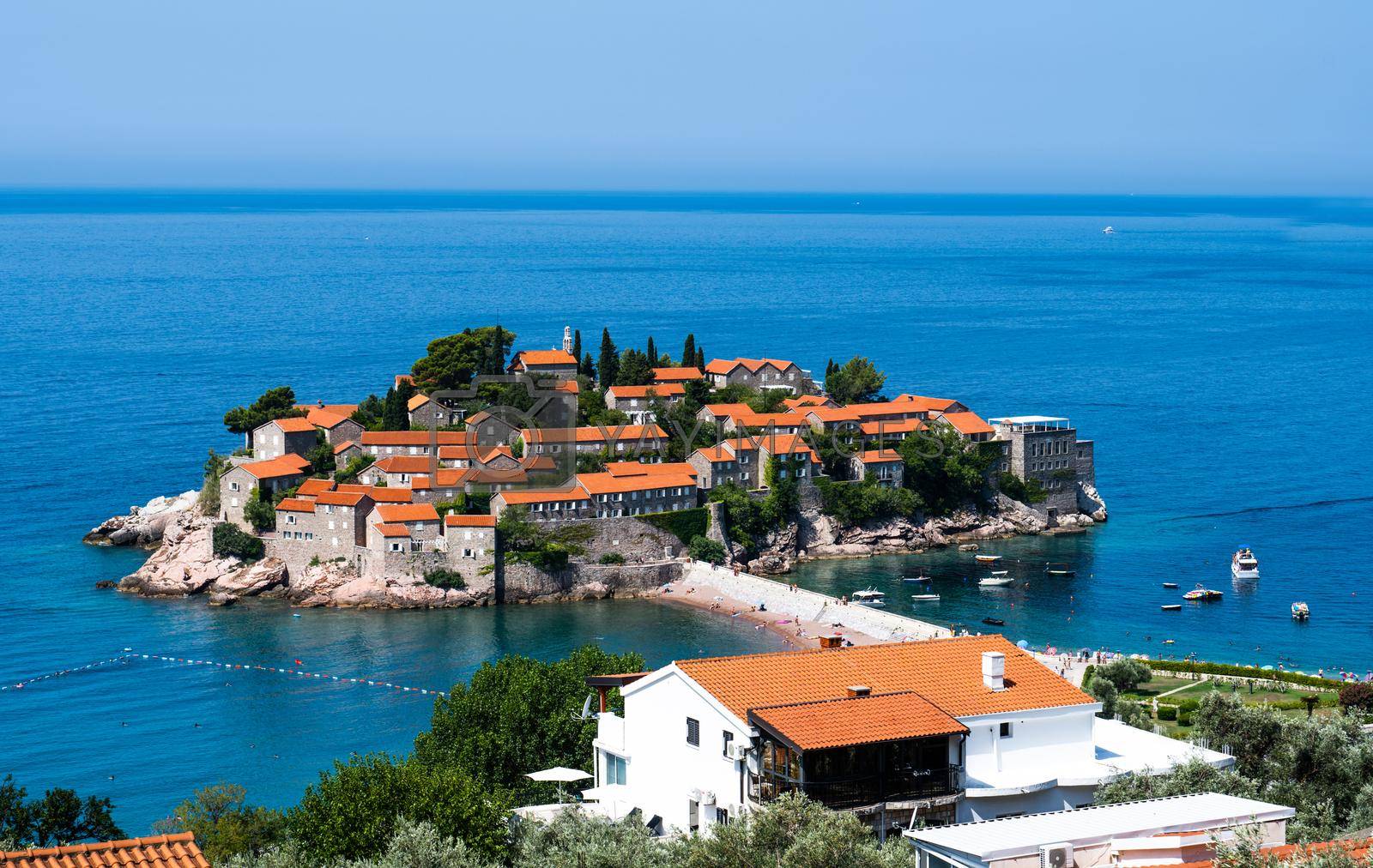 Royalty free image of Sveti Stefan island in Montenegro by GekaSkr