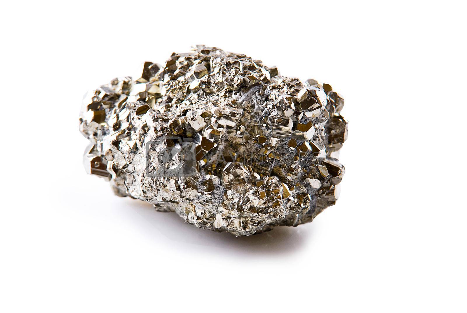 Royalty free image of pyrite stone isolated by maramorosz