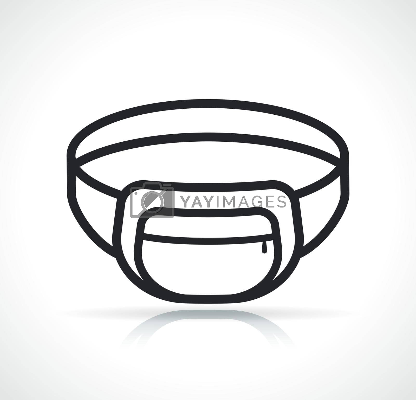 Royalty free image of waist bag thin line icon by Francois_Poirier