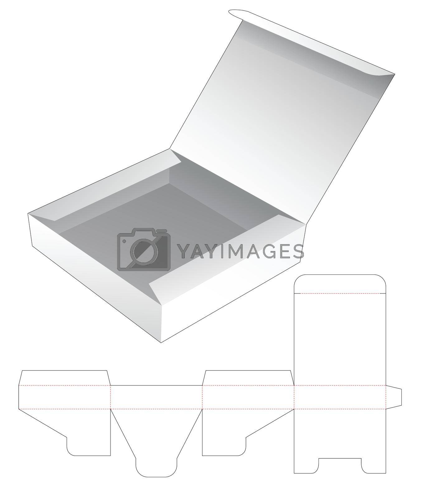 Royalty free image of Cardboard flip pizza box die cut template by valueinvestor