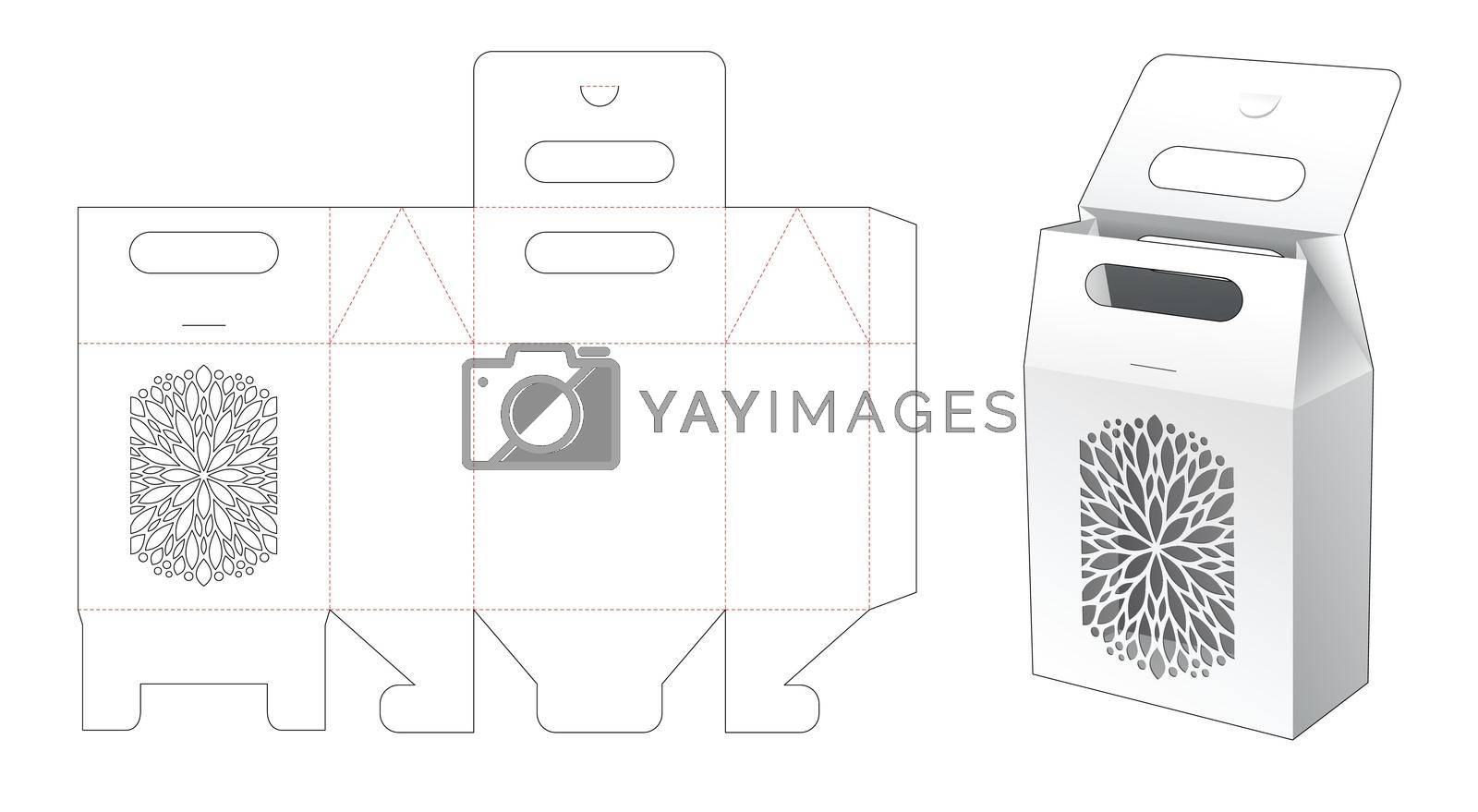 Royalty free image of Bag packaging with stenciled mandala die cut template by valueinvestor