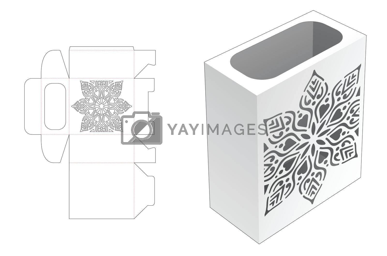 Royalty free image of Vote box with stenciled pattern die cut template and 3D mockup by valueinvestor