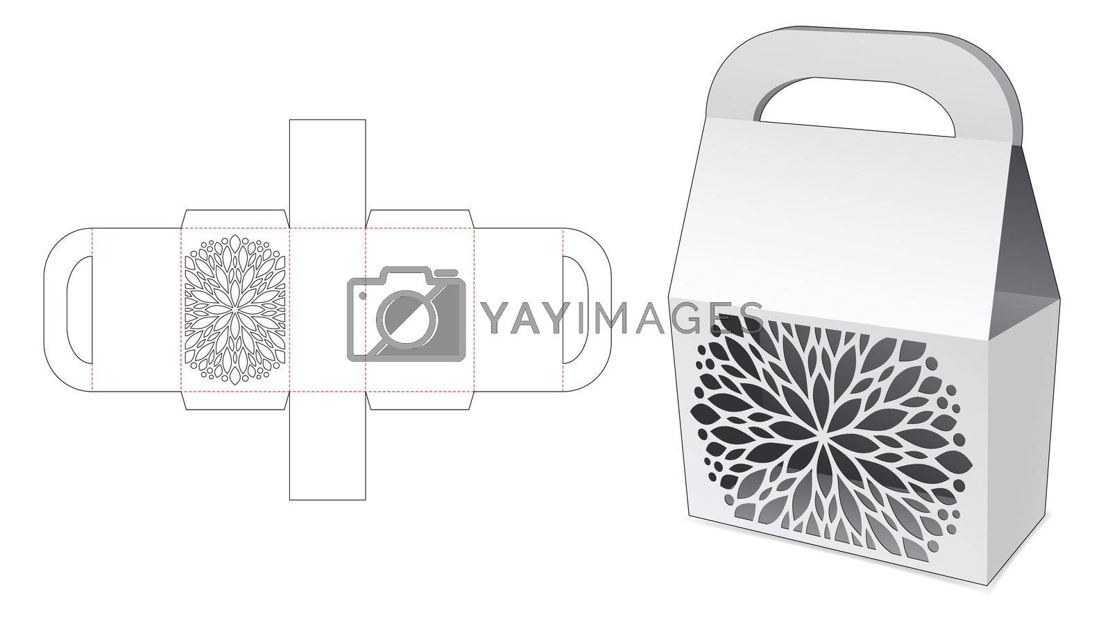 Royalty free image of Bag box with stenciled mandala die cut template by valueinvestor