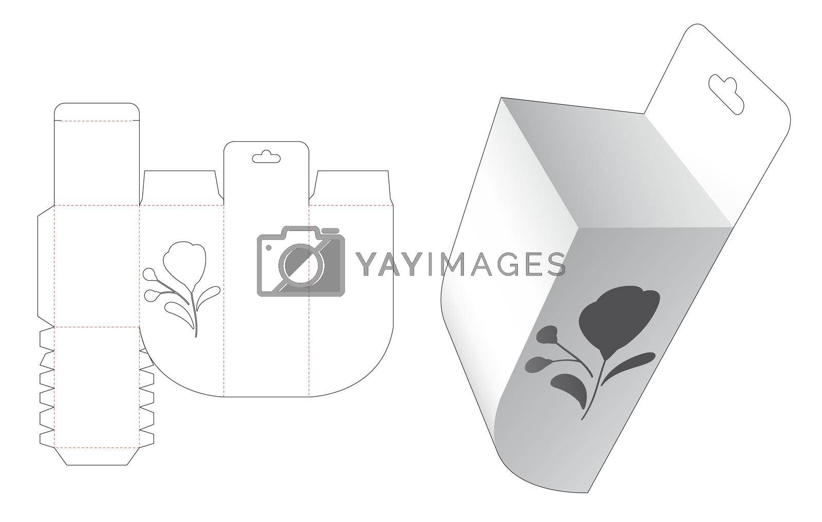 Royalty free image of bottom one round hanging box die cut template by valueinvestor