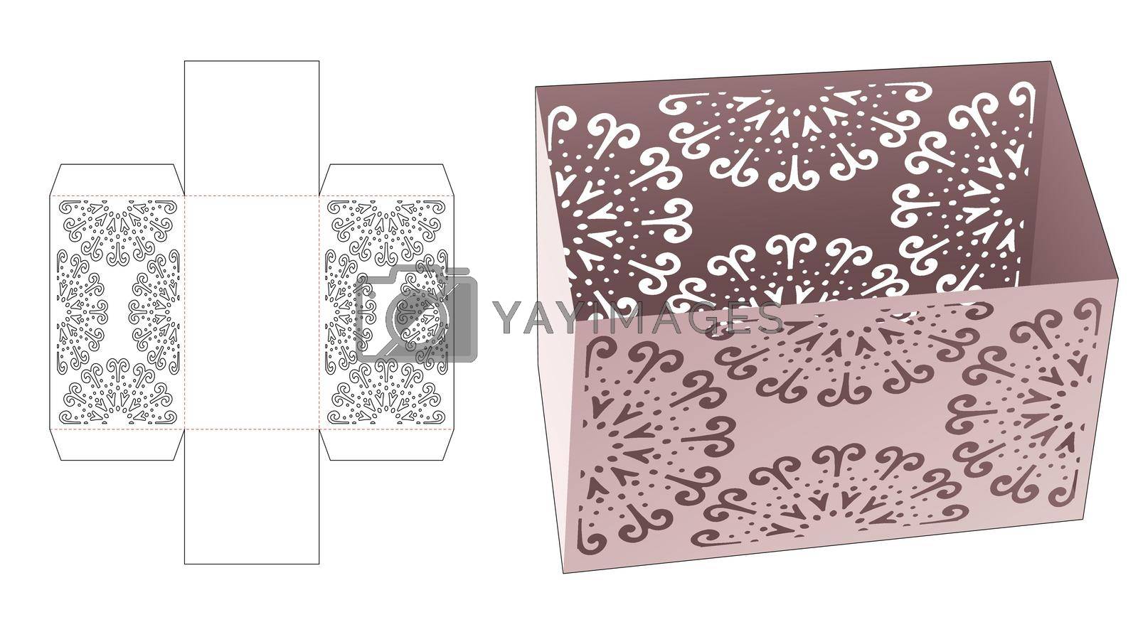 Royalty free image of Stationery box with stenciled mandala die cut template by valueinvestor