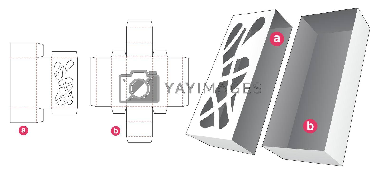 Royalty free image of Box and cover with abstract window die cut template by valueinvestor