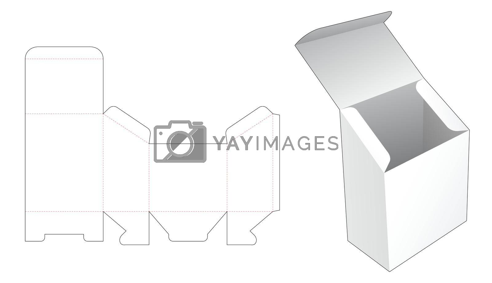 Royalty free image of Slope packaging die cut template and 3D mockup by valueinvestor