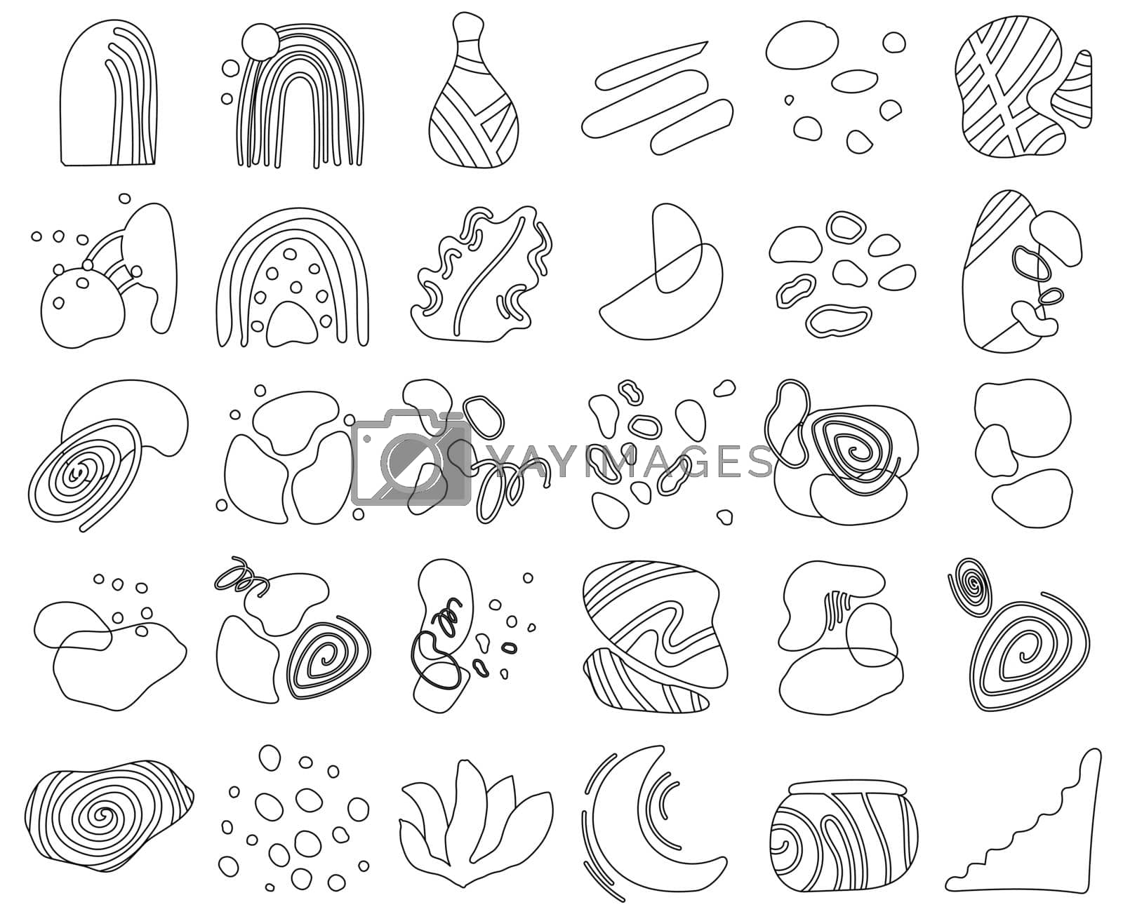 Royalty free image of Bohemian abstract shape element in line art style by valueinvestor