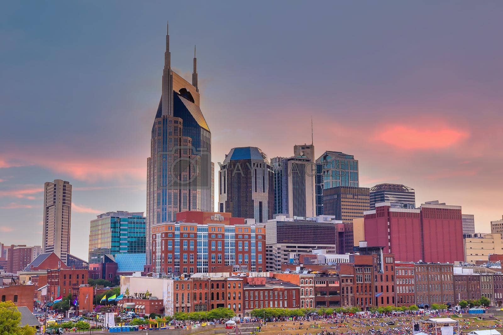 Royalty free image of Nashville downtown city skyline cityscape of  Tennessee by f11photo