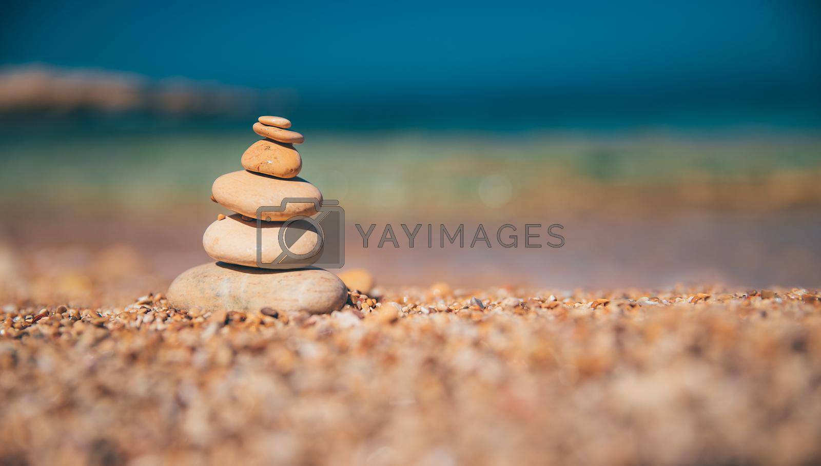 Royalty free image of Spa Pebbles on the Beach by Anna_Omelchenko