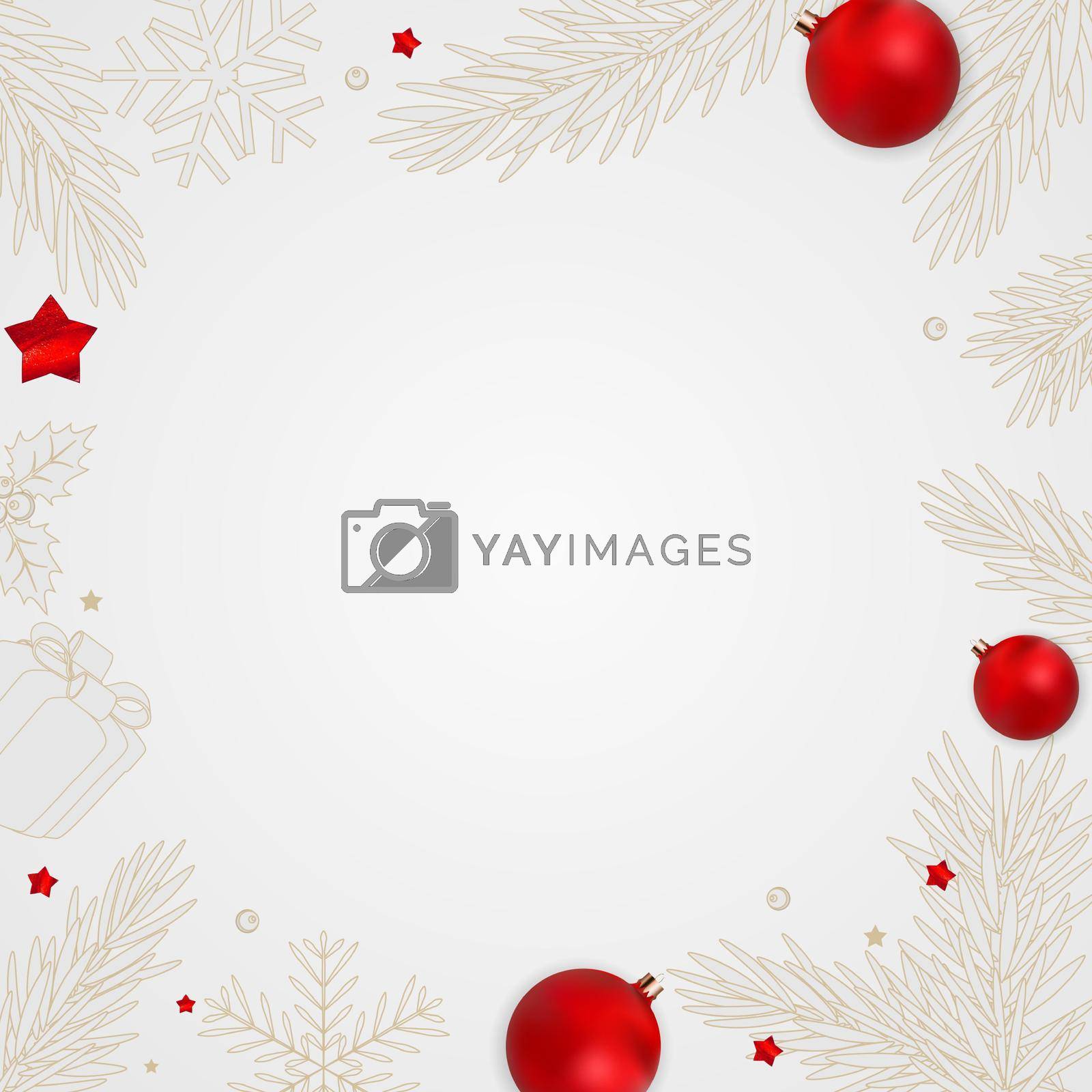 Royalty free image of Merry Christmas and Happy New Year Greeting Card by yganko
