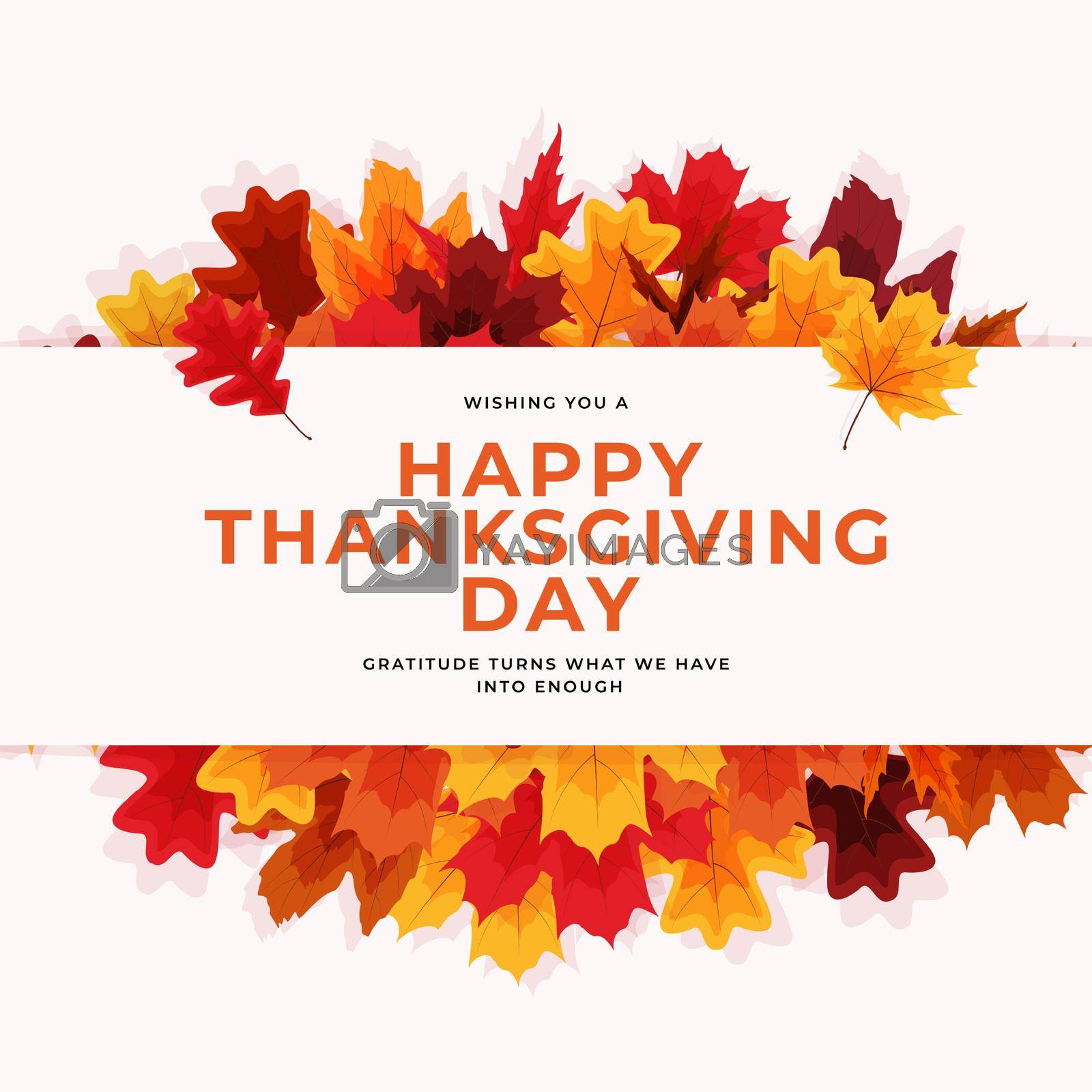 Royalty free image of Autumn Happy Thanksgiving Greeting card. Vector Illustration. EPS10 by yganko