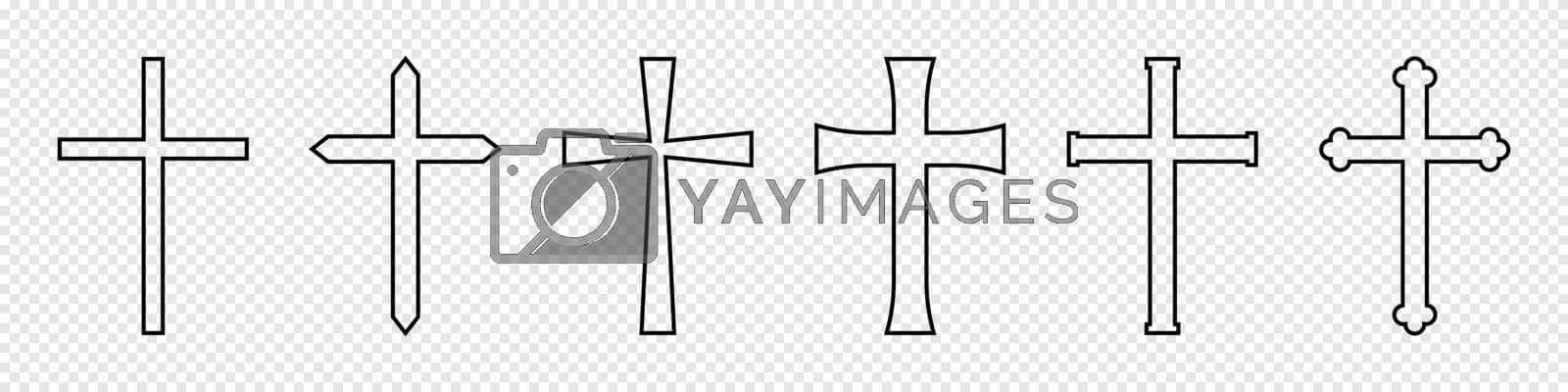 Royalty free image of Christian cross icon simple design by misteremil