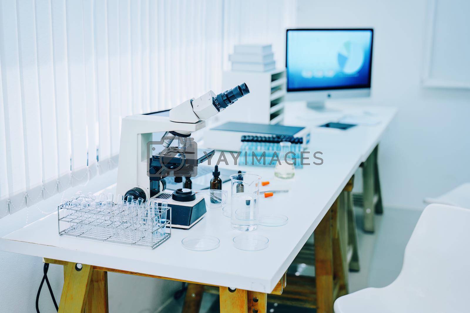 Royalty free image of Medical Research Laboratory. by Manastrong