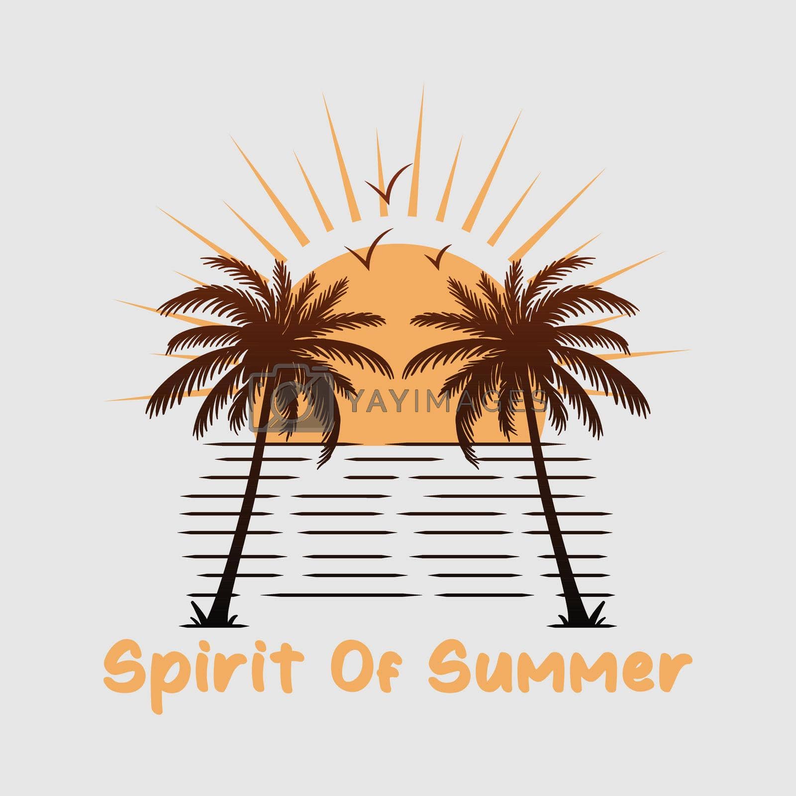 Royalty free image of Spirit of summer. Summer theme illustration by Menyoen