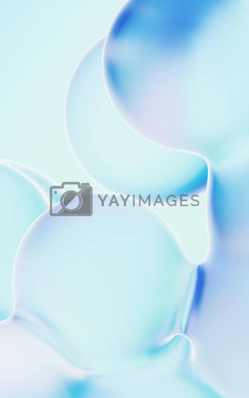 Royalty free image of Transparent gradient bubbles, 3d rendering. by vinkfan