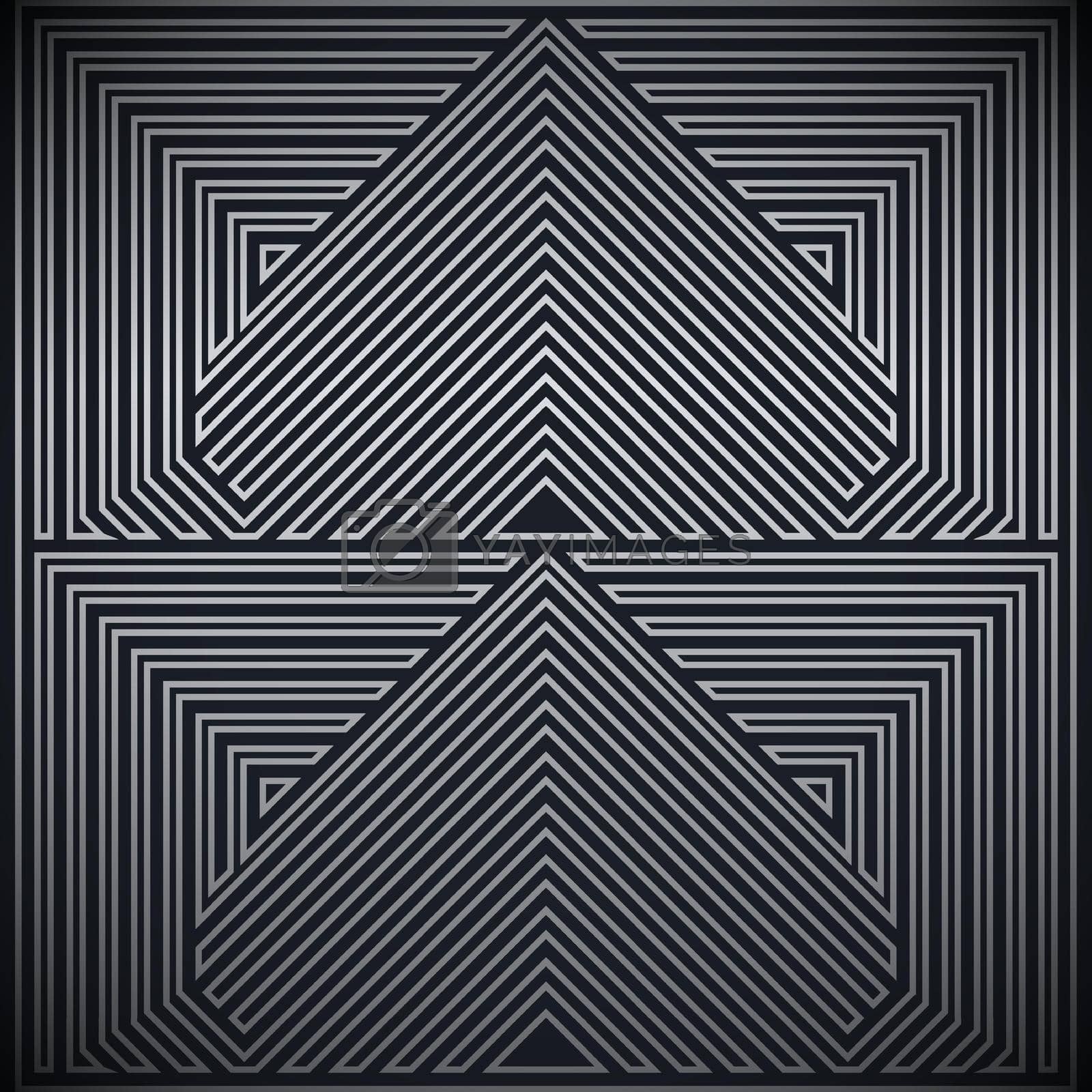 Royalty free image of Geometric abstract background with silver and black color  by Menyoen