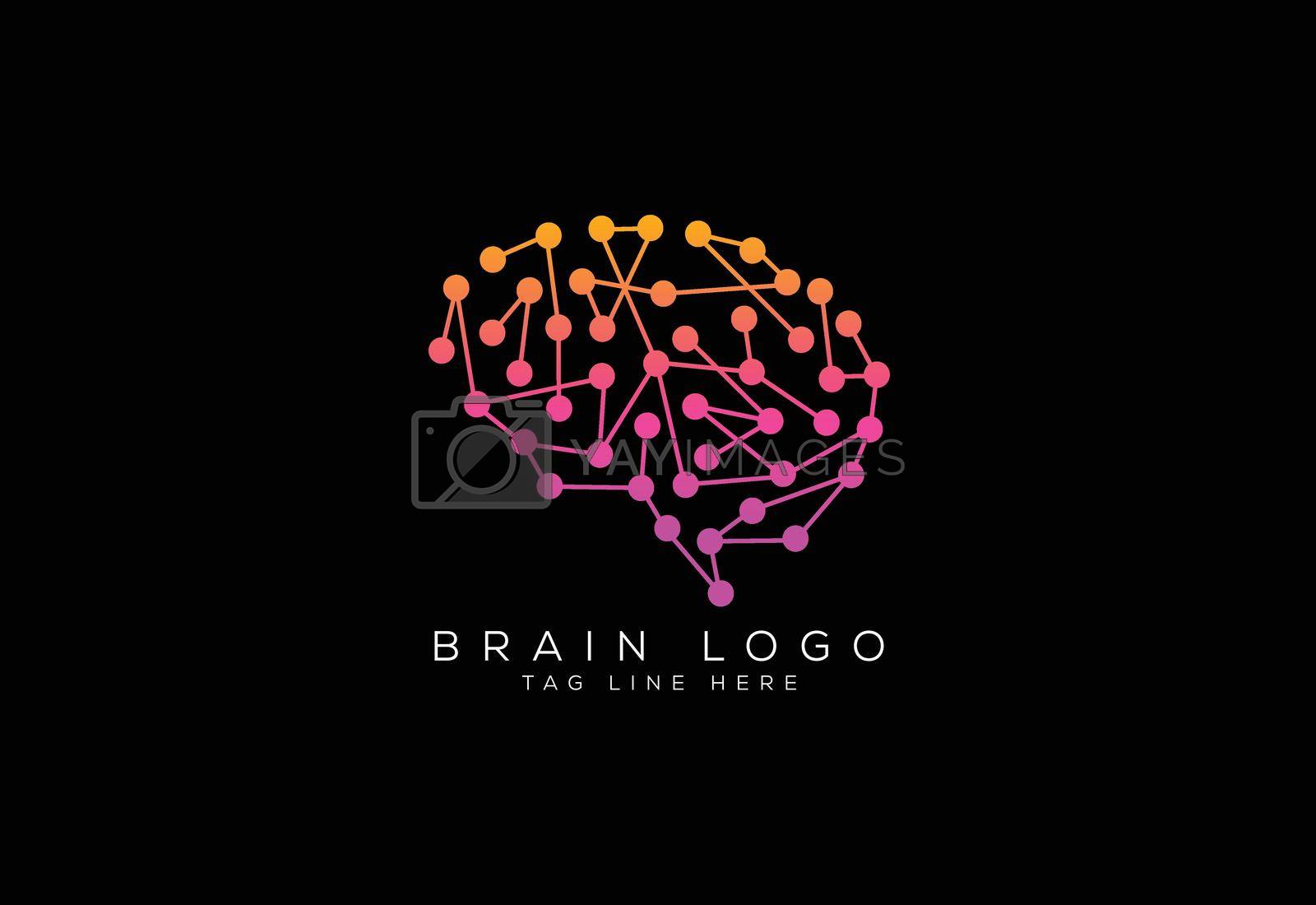 Royalty free image of Modern and simple logo design for a brain, Brain logo icon sign symbol. by busrat