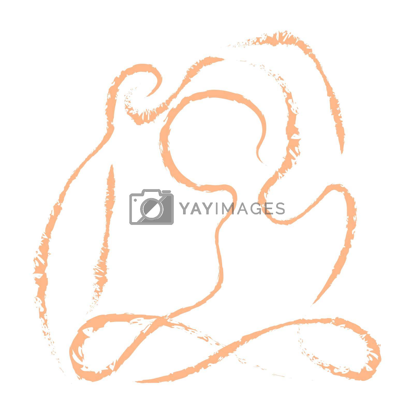 Yoga posture silhouette brochure element design. Meditation. Vector illustration with empty copy space for text. Editable shape for poster decoration. Creative and customizable component