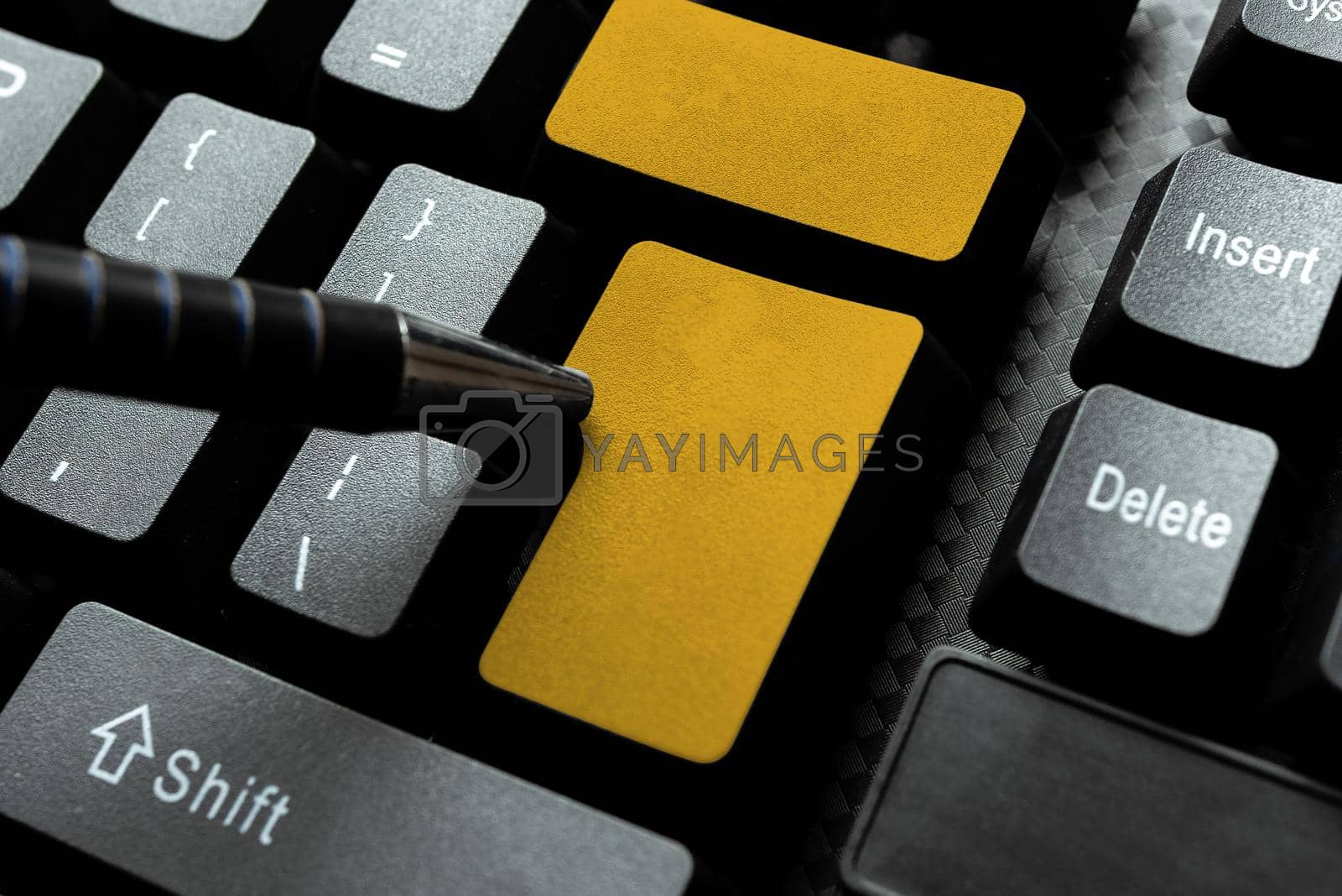 Royalty free image of Computer Keyboard And Symbol.Information Medium For Communication.Laptop Keyboard For Typing New Ideas And Planning Development.Technological Equipment Accessing Internet by nialowwa