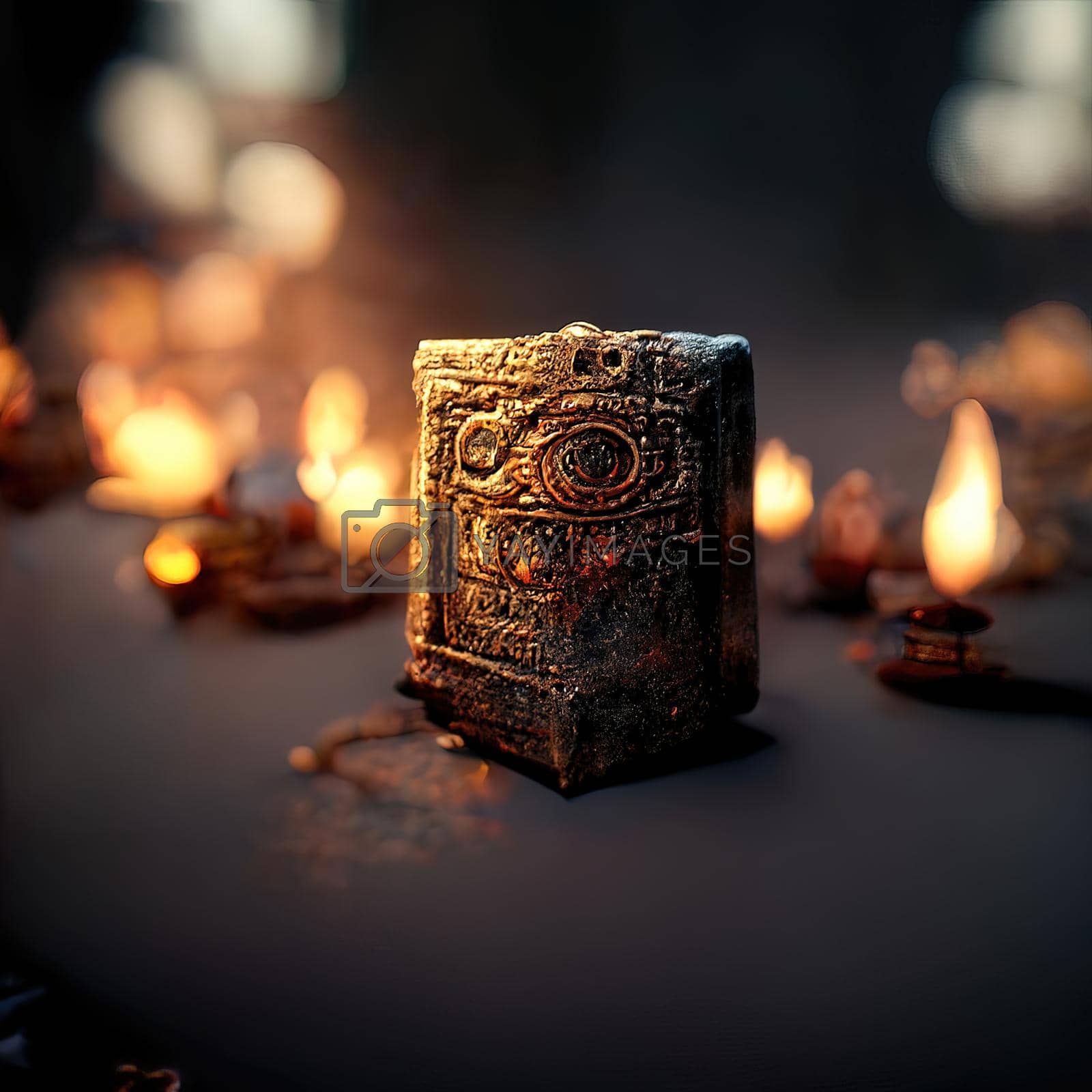 Royalty free image of Digital art of ancient god artifact, 3d illustration by Farcas