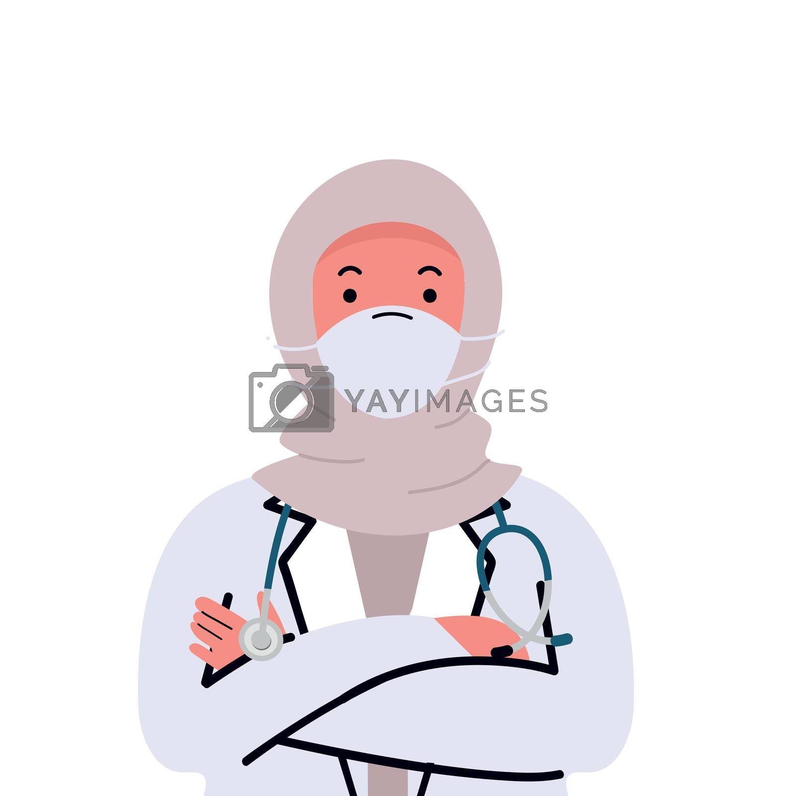 Royalty free image of female arab doctor  with stethoscope Medical  by focus_bell