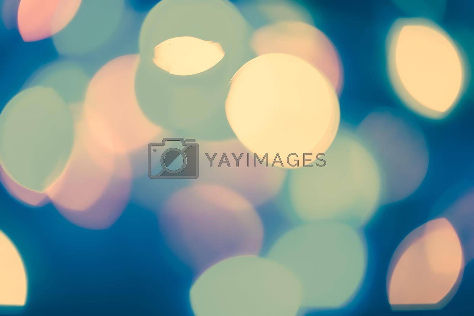 Royalty free image of vintage lights abstract background, defocused - holiday and retro concept by Anneleven