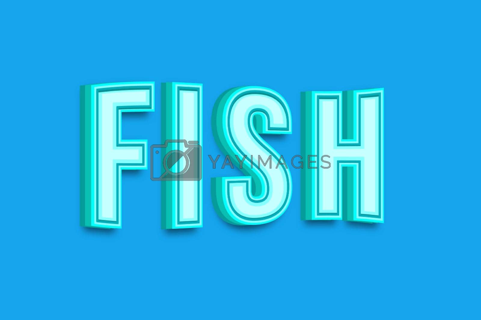 Royalty free image of Editable text effects Fish by Rahmat_Djayusman