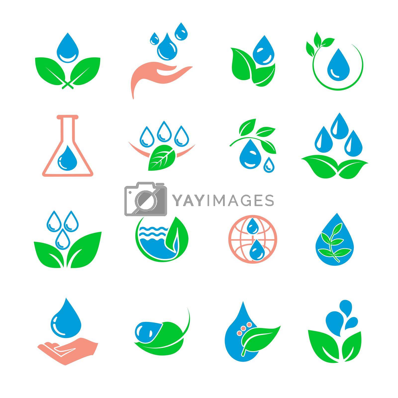 Royalty free image of Vector set of water drop icons by GALA_art