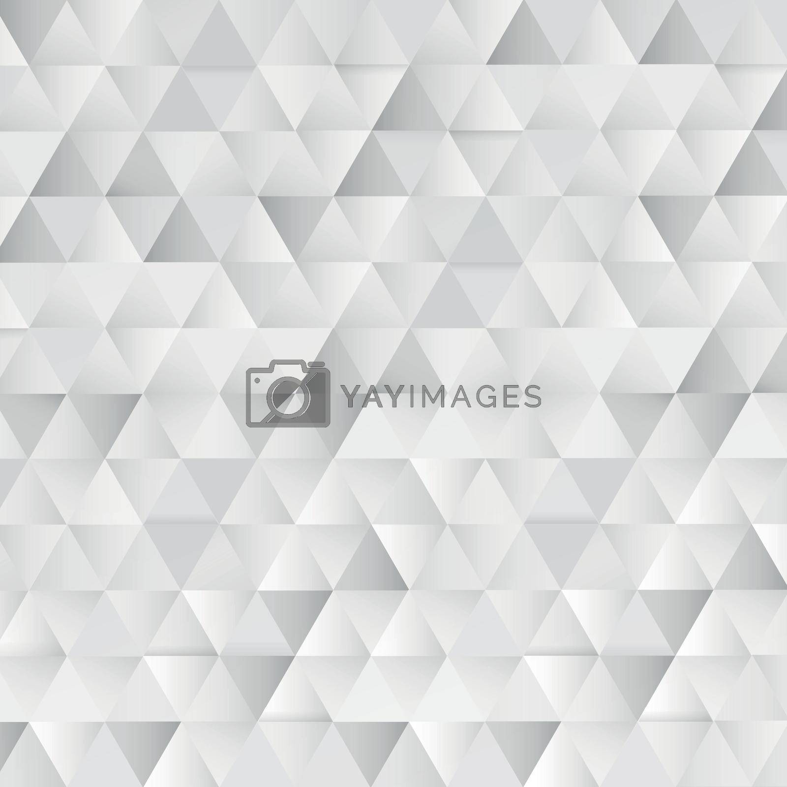 Abstract white - gray background texture with many triangles - Vector illustration