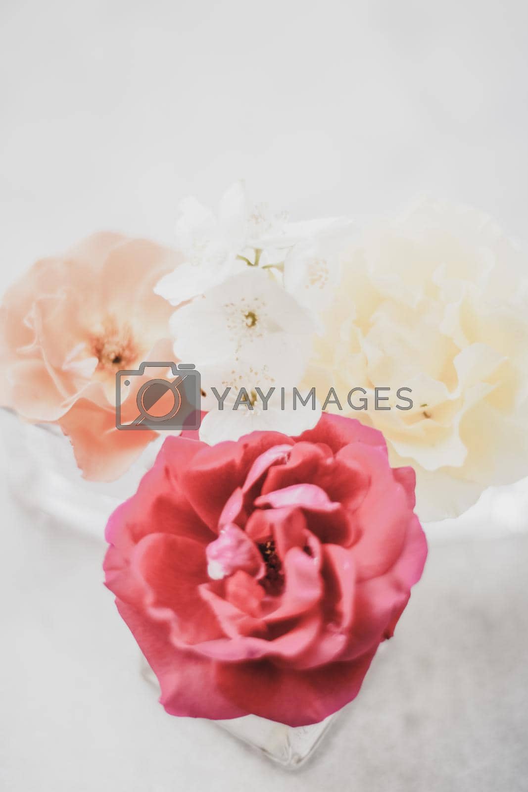Royalty free image of Vintage roses on marble by Anneleven