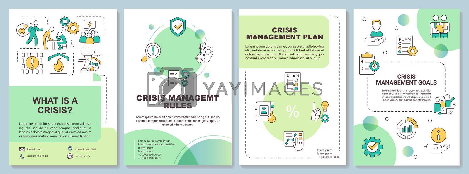 Royalty free image of Crisis management process green brochure template by bsd