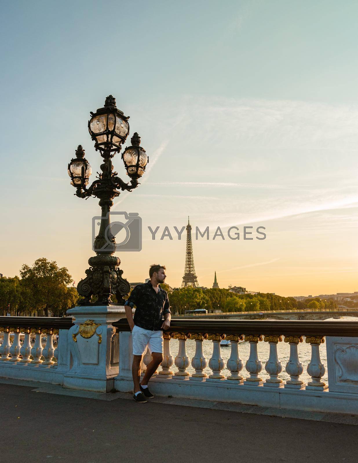 Royalty free image of Alexander bridge Paris, view on the famous landmark Alexander III bridge in Paris, capital of France by fokkebok